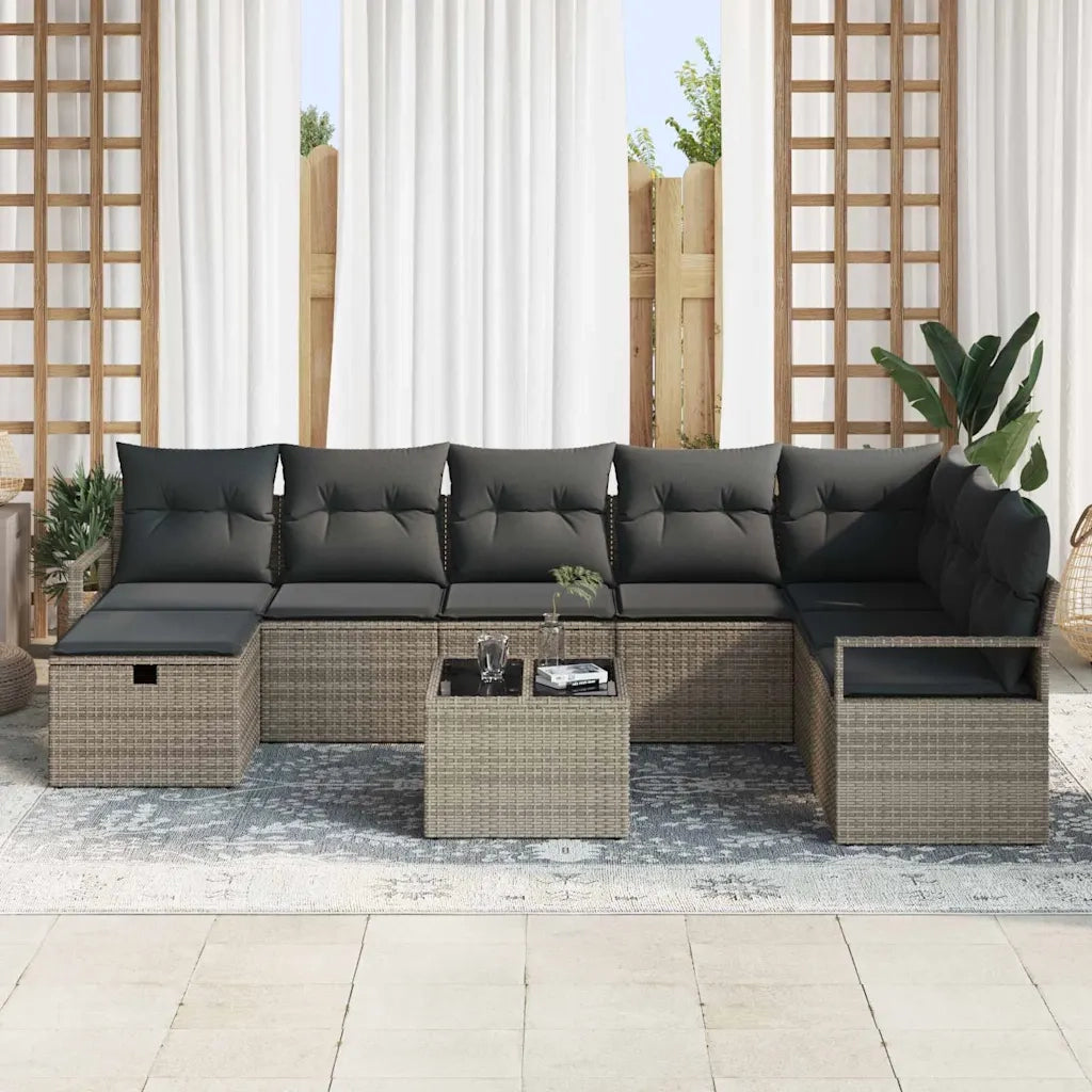 Set di divani con cuscino 6 pcs polyrattan