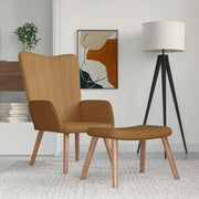 Poltrona Relax con Poggiapiedi Marrone in Velluto 327674