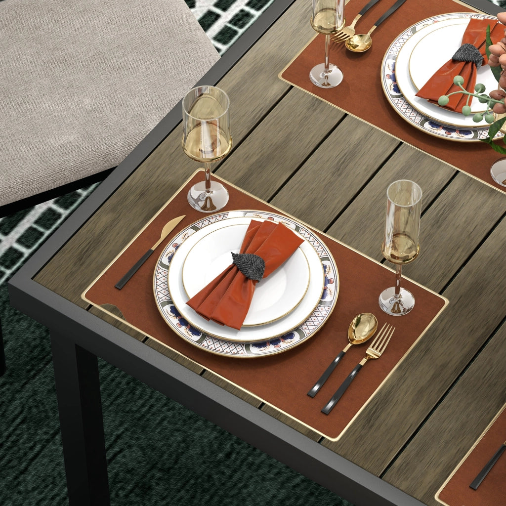 Tavolo da pranzo rettangolare allungabile per 8 persone ¨C zephmum ¨C Legno effetto quercia