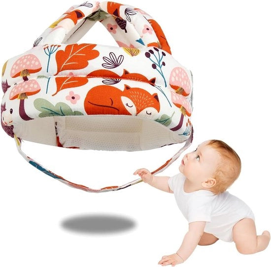 Elmo di sicurezza per bambini, elmo di protezione, dispositivo di arresto caduta, elmo di sicurezza regolabile, realizzato in cotone respirante, adatto per bambini, ragazzi e ragazze, per l'apprendimento della camminata