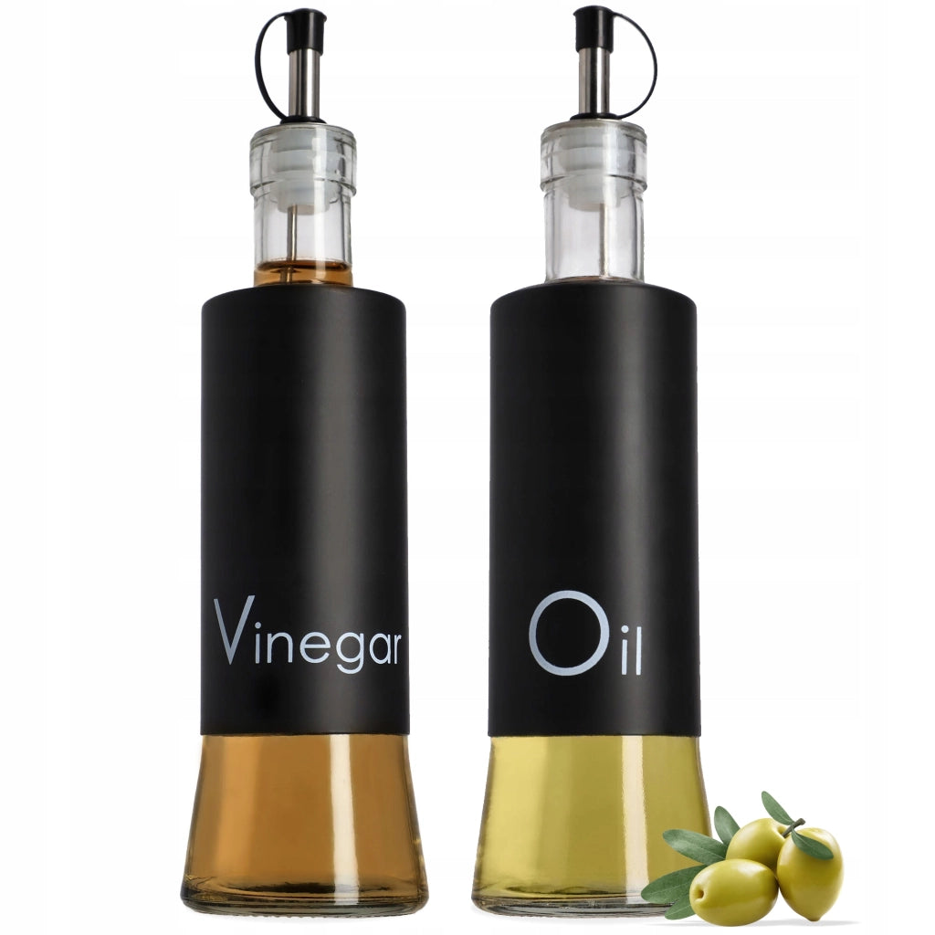 Set di 2 bottiglie in vetro KADAX da 320 ml con dosatore per aceto e olio.