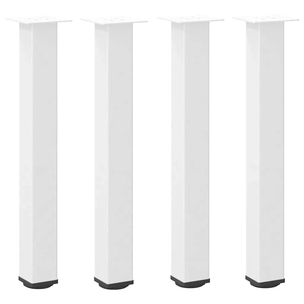 vidaXL Gambe per tavolo consolle 4 pz Bianche 72-74 cm Acciaio