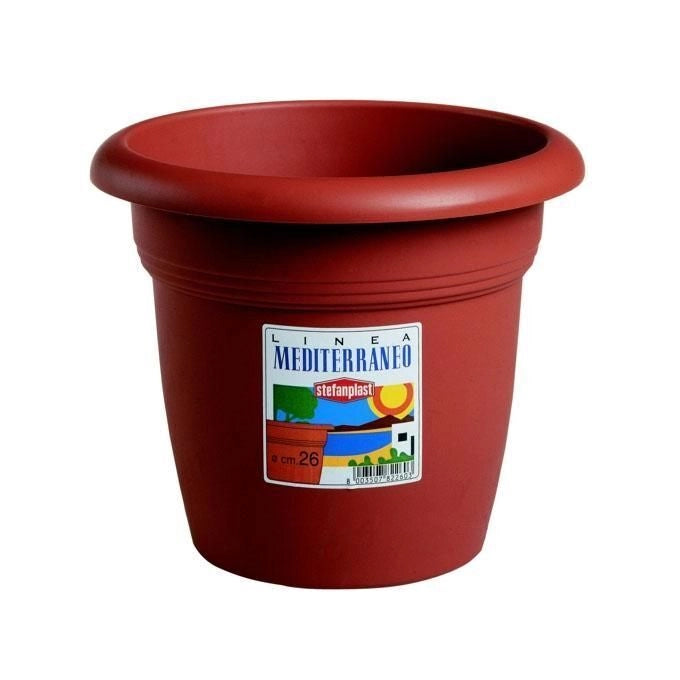 Stefanplast 82650 Mediterraneo Vaso da Giardino Tondo in Plastica 65 cm 48 cm altezza 90 lt colore Coccio