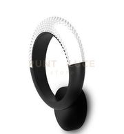 MILEY-A N Applique colore nero led anello luminoso diffusore acrilico 12W dimmerabile SDD 2800 - 5000k