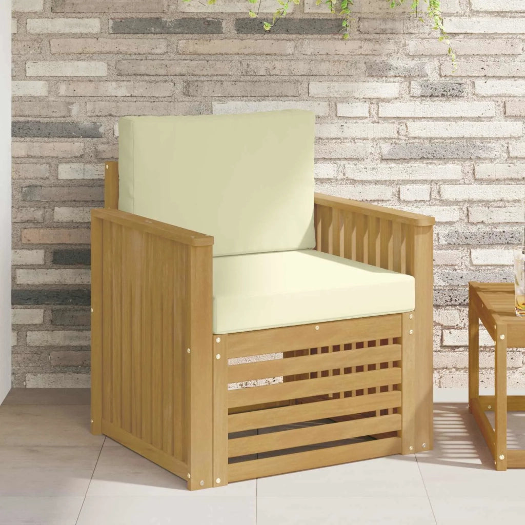 Set di divani da esterno Poliestere Bianco 3439092