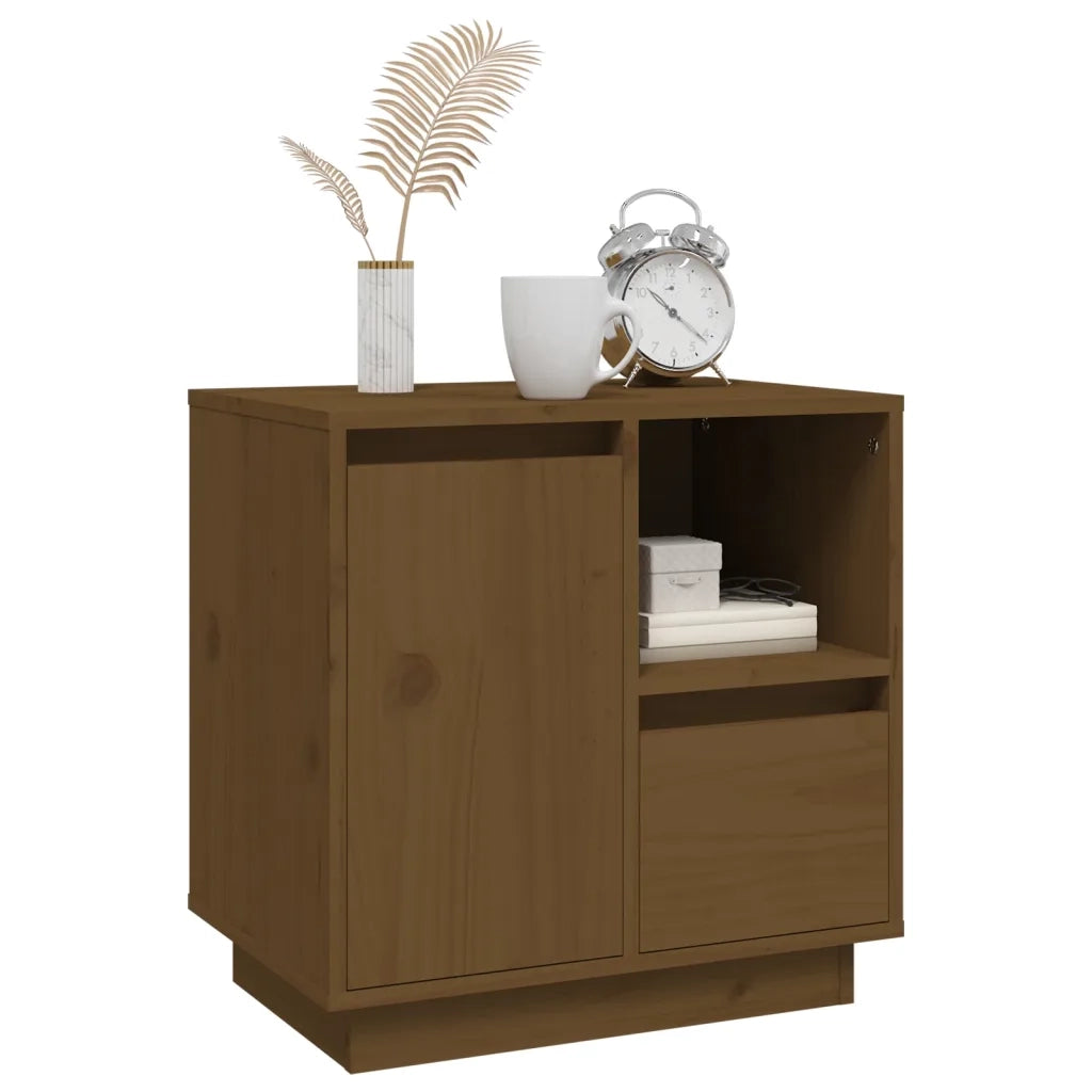 Comodino ambra 50x34x50 cm in Legno Massello di Pino