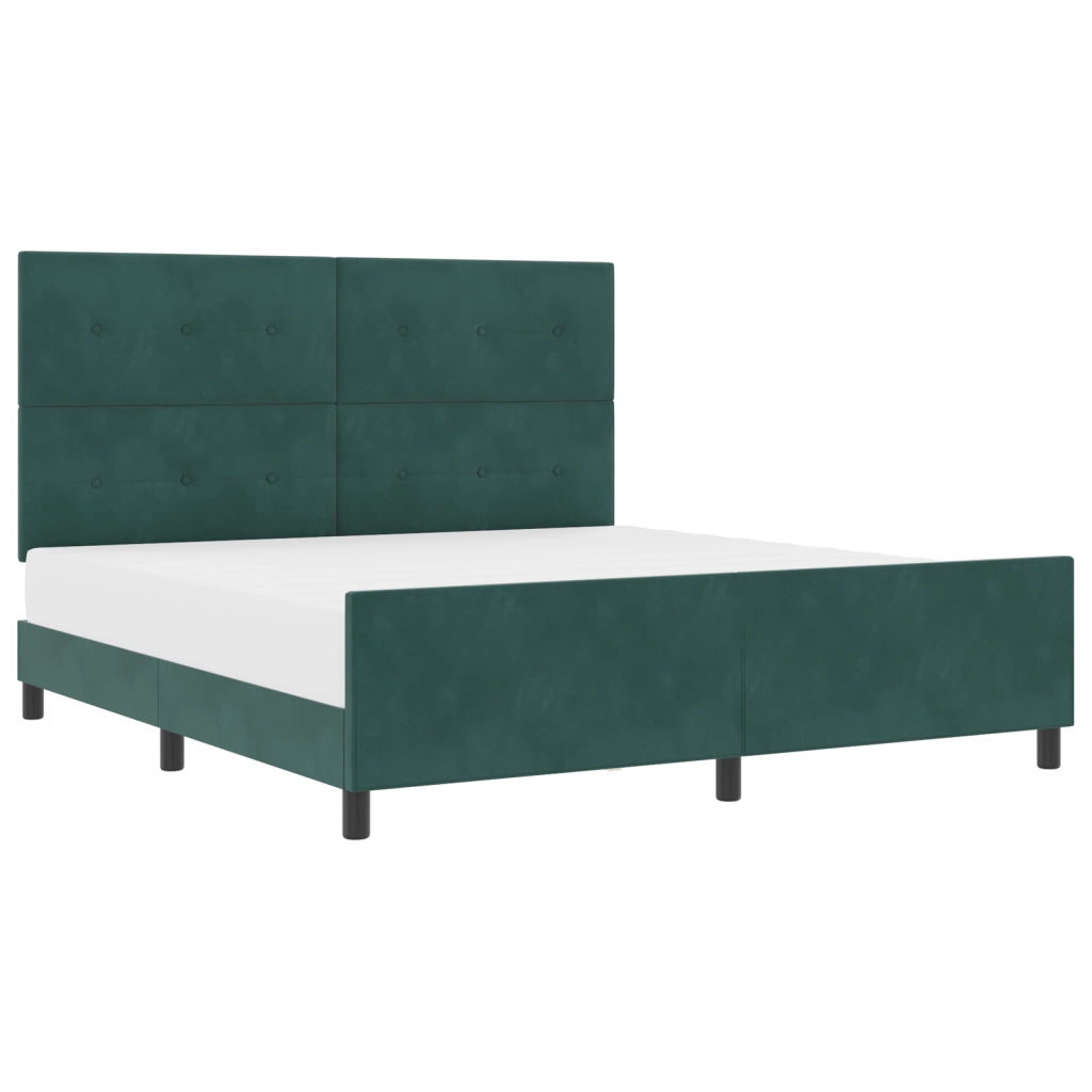 Struttura Letto Verde Scuro 180x200 cm Velluto
