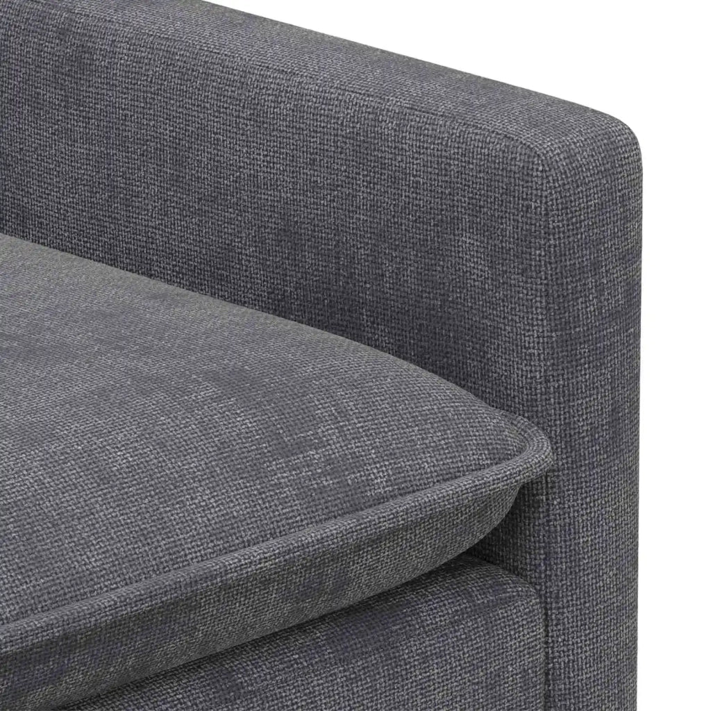Set di divani 2 pcs Grigio Scuro Poliestere