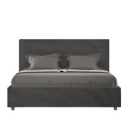 Letto Matrimoniale 160x210 cm con Rete Mika Grigio