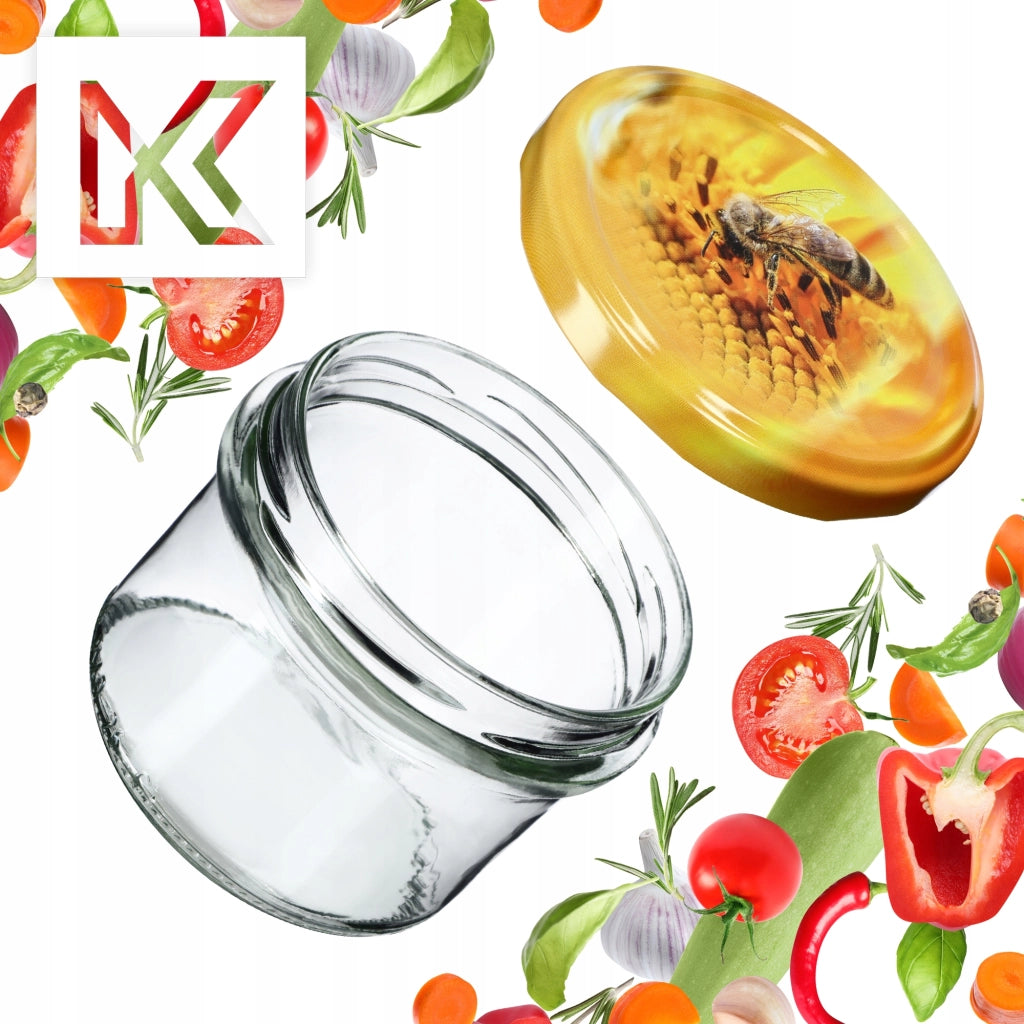 KADAX Tartu vasetti per conserva 235ml 10pz 82mm + coperchio "Ape".