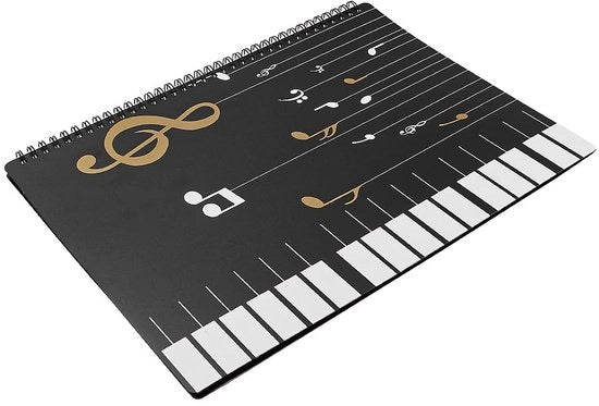 Carta musicale A4 - Partitura Carta - Organizzazione Musica - Resistentente all'acqua e agli inchiostri - 30 Fogli - Nero