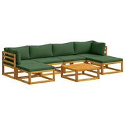 Set di divani 7 pz Naturale Legno di Acacia Massello 3417266