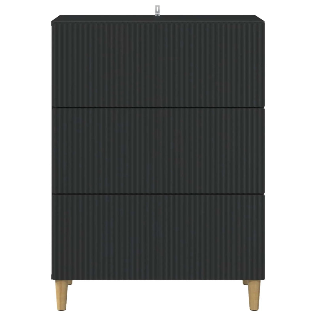 Mobile con Cassetti Nero 66 x 34,5 x 90 cm Legno ingegnerizzato 894606
