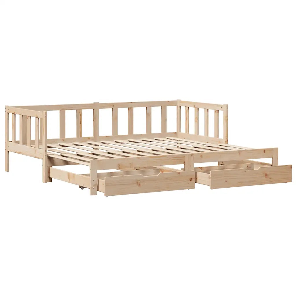 Divano Letto Estraibile con Cassetti senza Materasso 90x200 cm