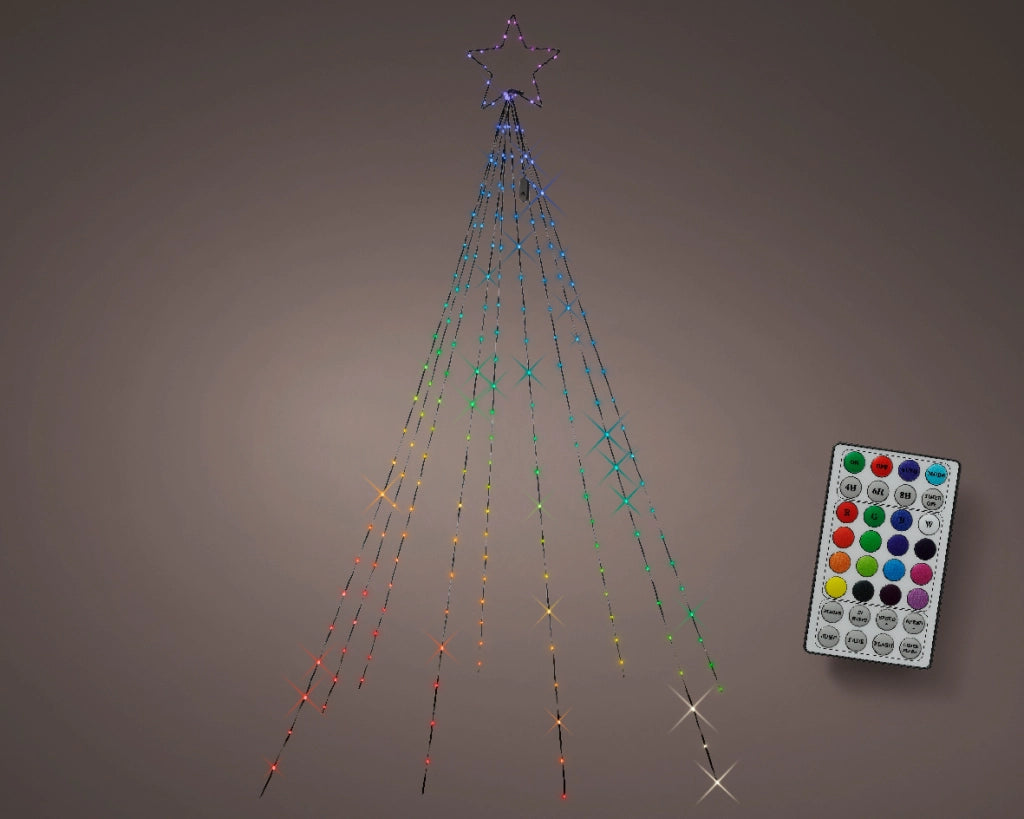 Luci Danzanti Stella Cadente Cambio Colore Esterni H 270 Ø 28 cm