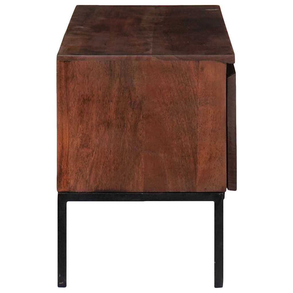 Mobile TV basso moderno con spazio per dispositivi e libri 110 x 30 x 36 cm legno di acacia color miele 02_0058061
