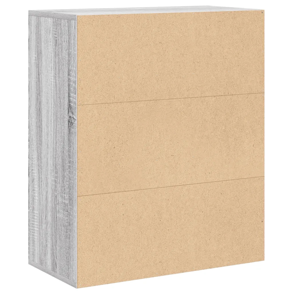 Libreria Grigio Sonoma 60x30x71,5 cm in Legno Multistrato 860315