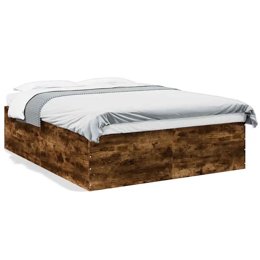 Giroletto-Struttura Letto Rovere Fumo 150x200 cm in Legno Multistrato 607697