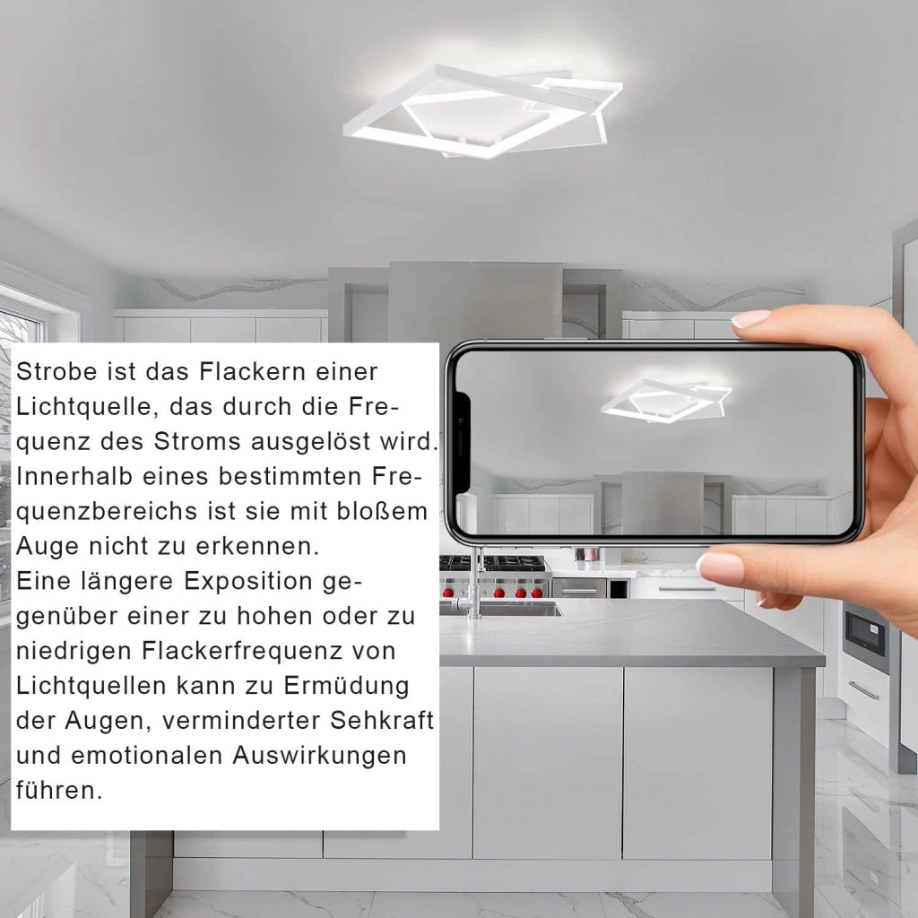 ZMH Lampada da soffitto LED design moderno metallo telecomando per soggiorno