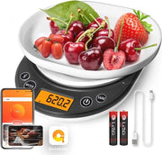 Pesi Elettronici da Cucina con Contapunti Calorici e Calcolatrice Nutrizionale – Leggeri e Precisi per Cucina Salutare