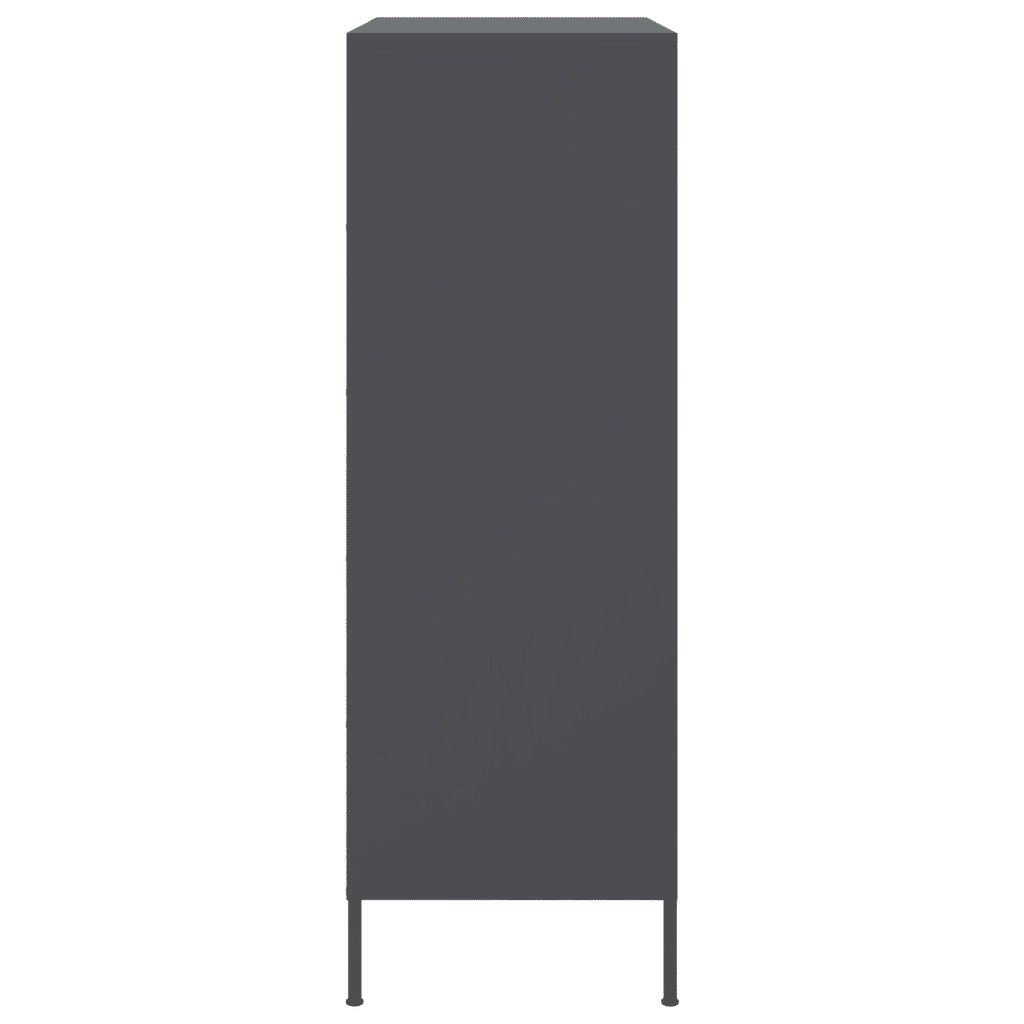 Credenza Antracite 68x39x113 cm in Acciaio