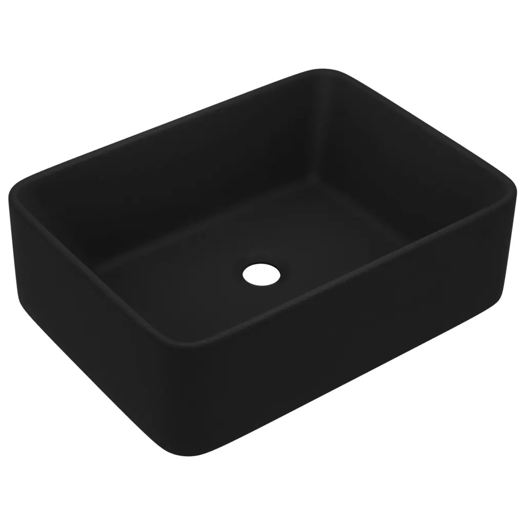 Lavandino Luxury Nero Opaco 41x30x12 cm in Ceramica 147052