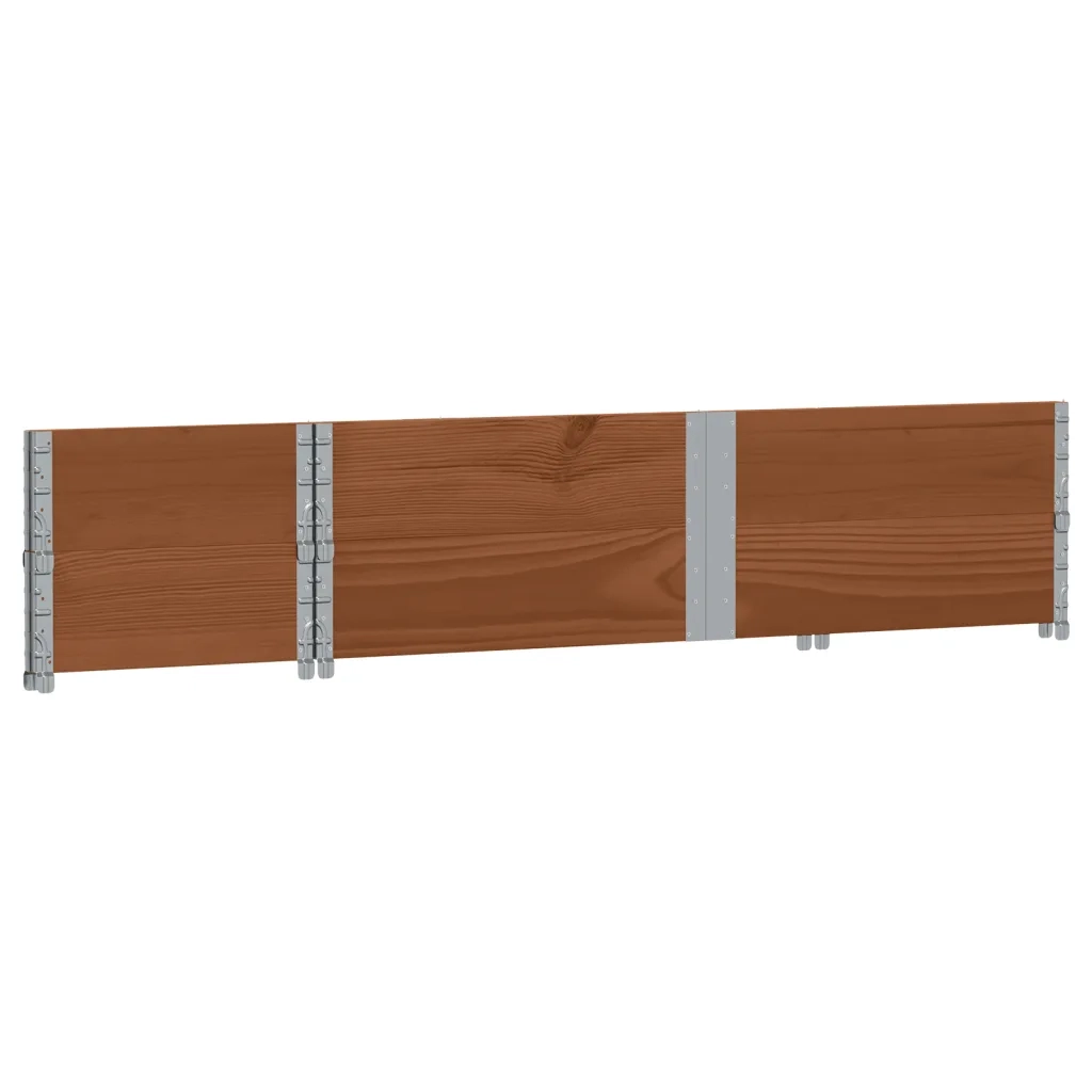 Paretali per Pallet 2pz Marroni 150x50cm Legno Massello di Pino 4010300
