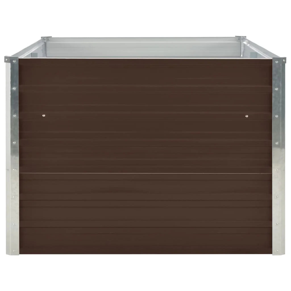 Fioriera 160 x 80 x 45 cm acciaio zincato marrone 02_0000794