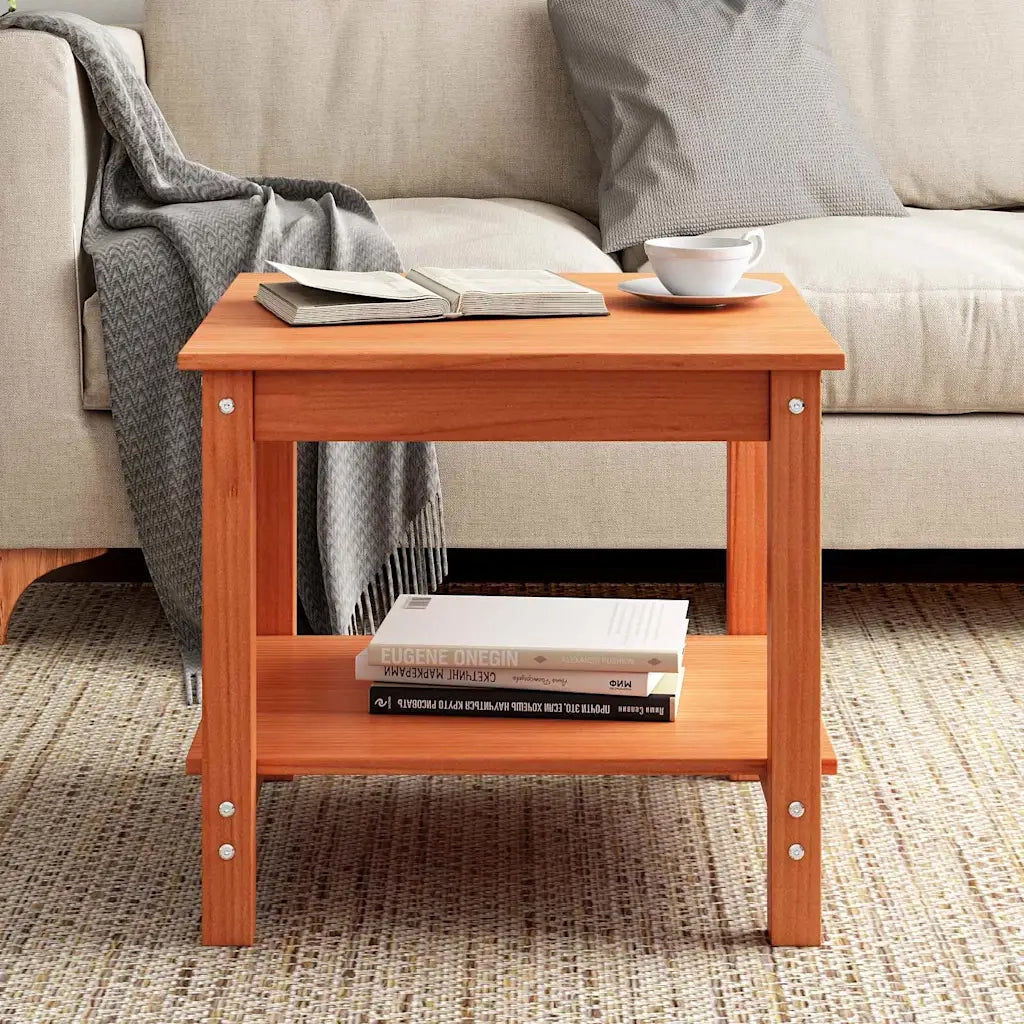 vidaXL Tavolino da salotto Cera marrone 50 x 50 x 45 cm