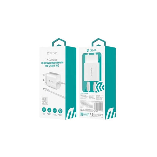 CARICA BATTERIE USC. CON CAVO TIPO-C 30W