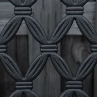 Panchina da Esterno 2 Posti con Braccioli in Acciaio e Ghisa, 128x58.5x89cm, Nero