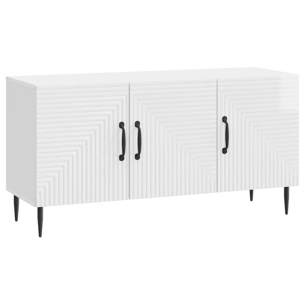 Mobile TV Bianco Lucido 99 x 34,5 x 50 cm Legno ingegnerizzato 894949