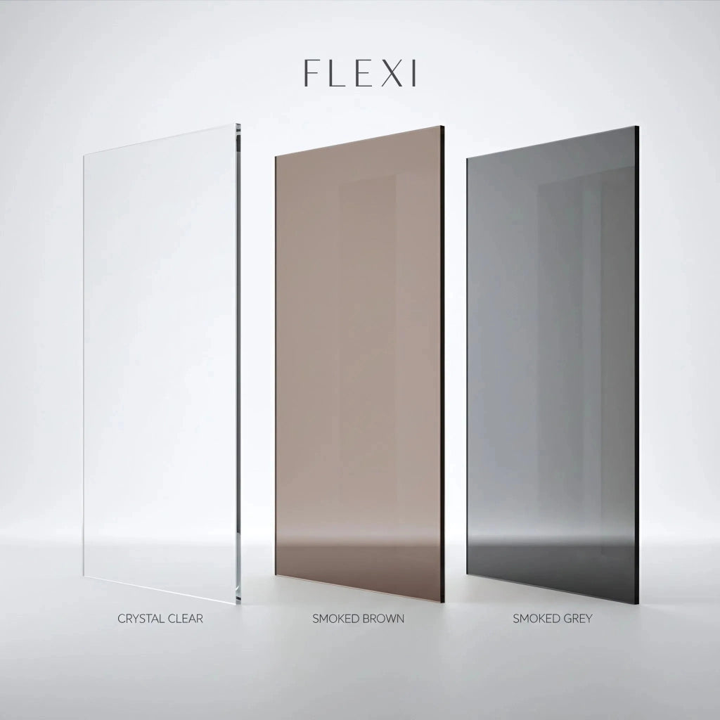 Parete Doccia Rea Flexi Grey / Black 110