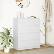 Credenza-Buffet-Armadio da cucina Bianca 80x35x99 cm in Legno Multistrato