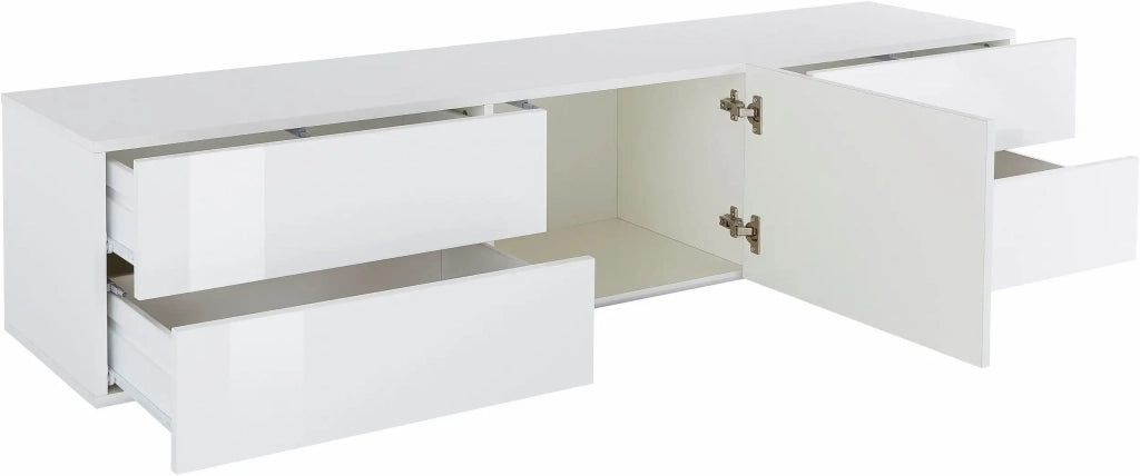 Mobile porta TV 170cm antracite lucido anta 4 cassetti Metis Living Up Report