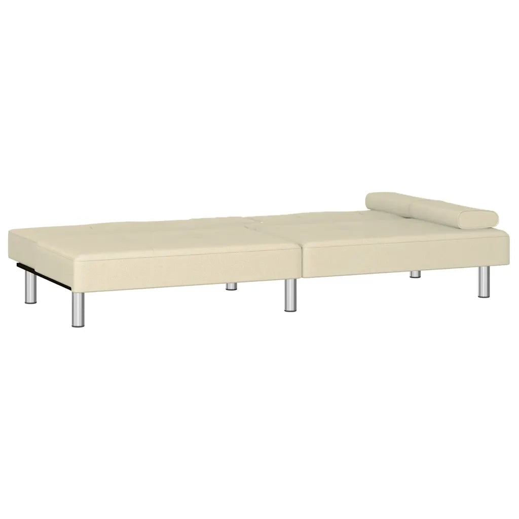 Divano letto | Sof¨¤ letto | Letto singolo con Portabicchieri in Similpelle Crema