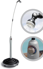 G.F. GF Garden, Doccia Solare Sunny Style, Doccia da Giardino, Piscina, per Esterno, ideale anche in Vacanza e Campeggio, con Miscelatore per acqua calda e fredda,