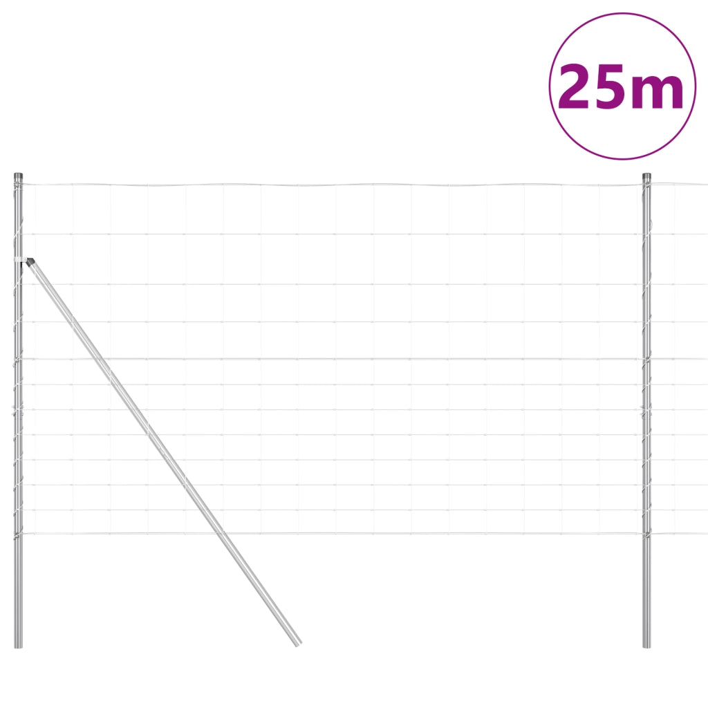 Recinzione per Terreni  1.4x25 m in Acciaio Galvanizzato