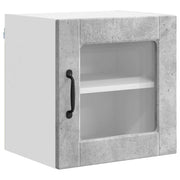 Pensile da cucina | Mobile in vetro da parete PORTO Grigio cemento 40 x 31 x 40 cm