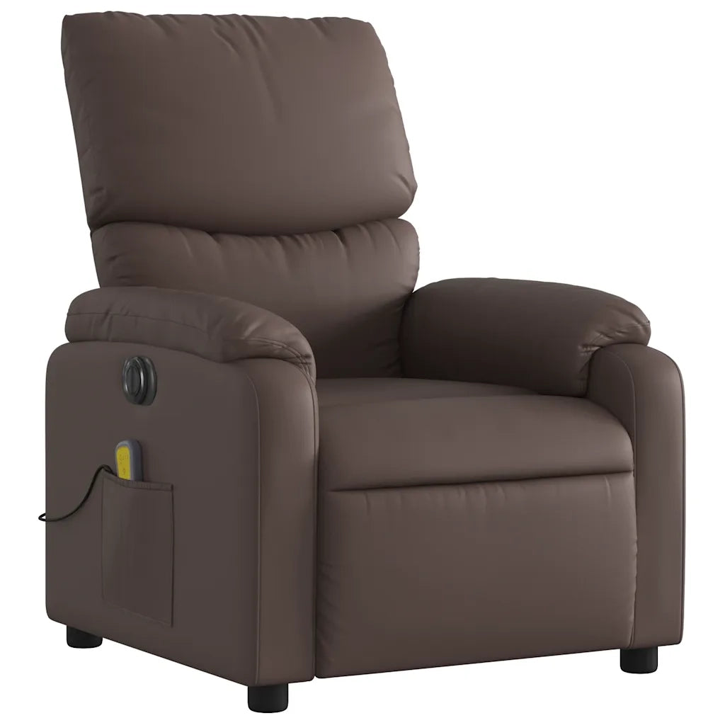 Poltrona Massaggiante Elettrica Marrone in Similpelle 3204881
