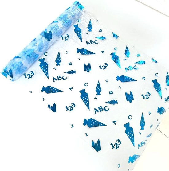 Decorazione di tavola per introduzione scolastica bambino bambina decorazione di tavola per la scuola decorazione di tavola per l'introduzione 28 cm (Azzurro)