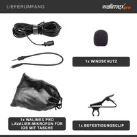 Boya M2 microfono a clip per iOS piccolo e potente microfono lavalier 50 Hz 20 kHz per dispositivi iOS, cavo adattatore Lightning adatto anche alla digitalizzazione nero