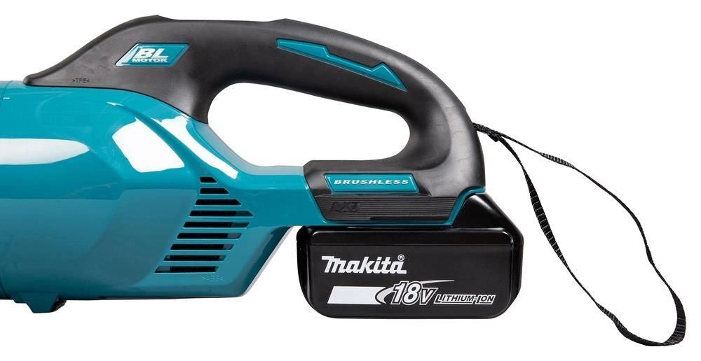 Makita DCL284FZ scopa elettrica Aspirapolvere a bastone 2 in 1 Batteria Secco Tessuto Senza sacchetto Nero, Turchese