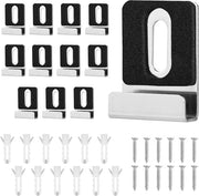 Kit di fissaggio per specchi pesanti 12 pezzi - attacco per muro e cartellone pubblicitario - inclusi viti e supporti in gomma - colore argento