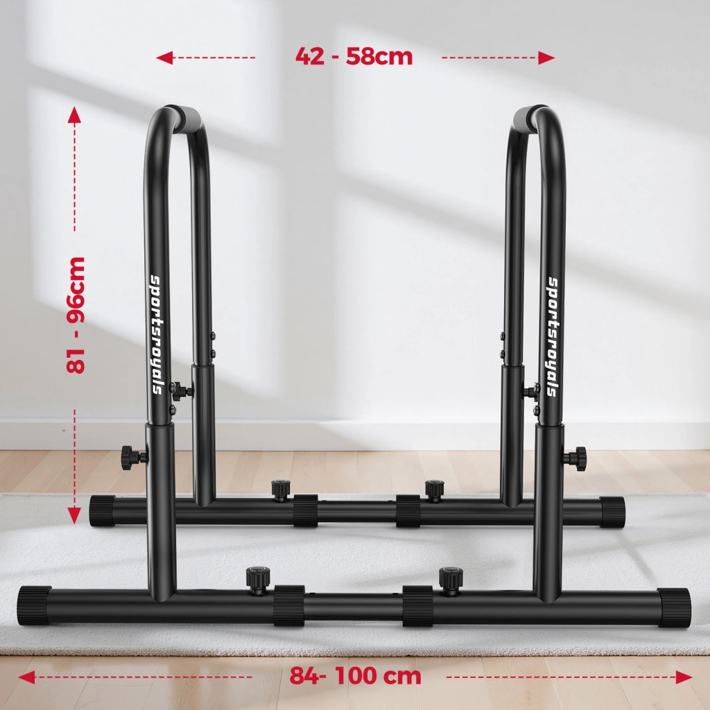 Barre parallele per dips ¨C zephmum ¨C 81-96 cm regolabile, 400 kg