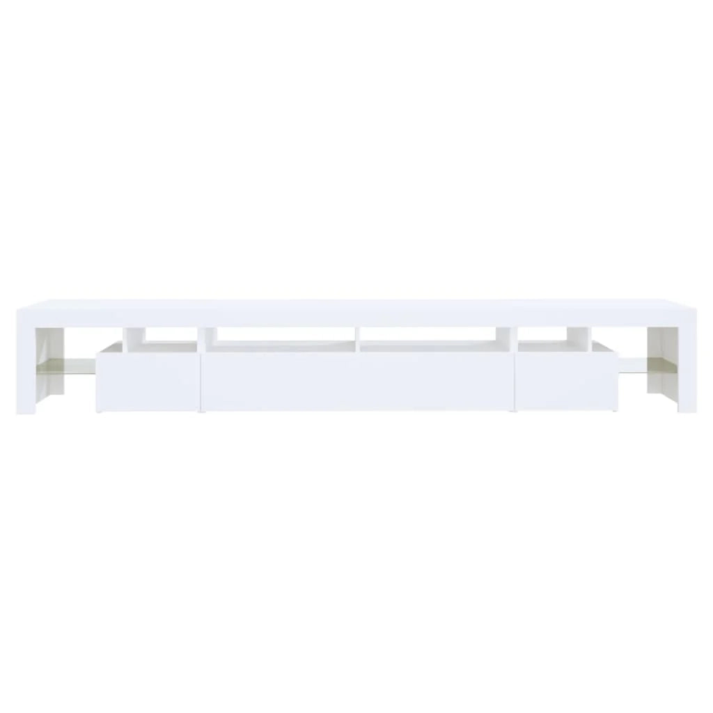 Mobile TV multimediale scaffale TV credenza mobile TV sala da pranzo soggiorno camera da letto con luci LED 260 x 36,5 x 40 cm bianco 02_0026573
