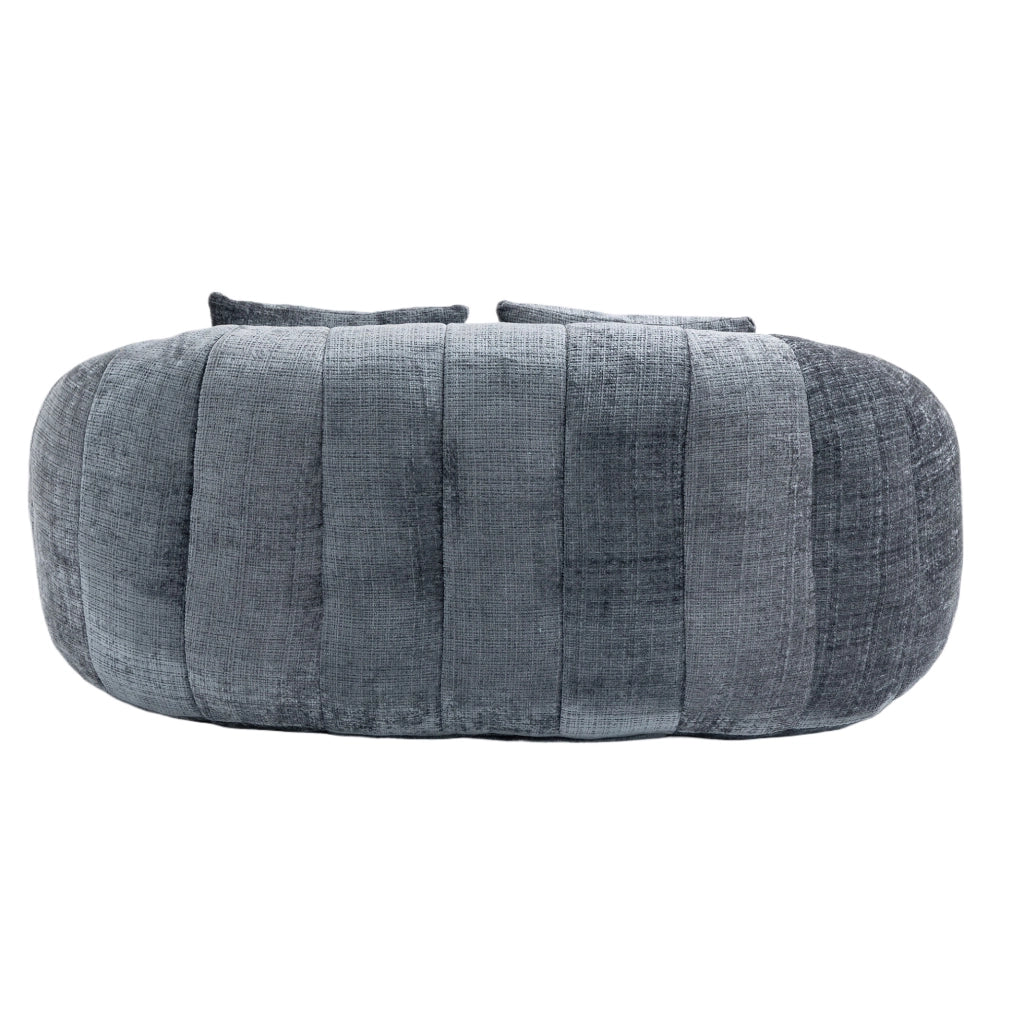 Poltrona lounge 144,93 x 95 x 62,99 cm grigia – senza montaggio, ciniglia e memory foam