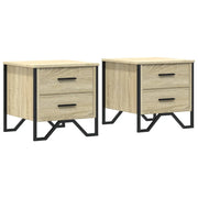 Set di 2 Comodini | Armadio da Notte | Mobiletto da notte Rovere Sonoma 40x41x40 cm in Legno Multistrato