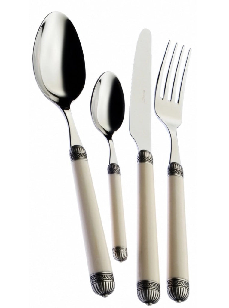 DORICO Ghiera Brunita, Posate 24 Pz., Scatola Compact, Casa Bugatti