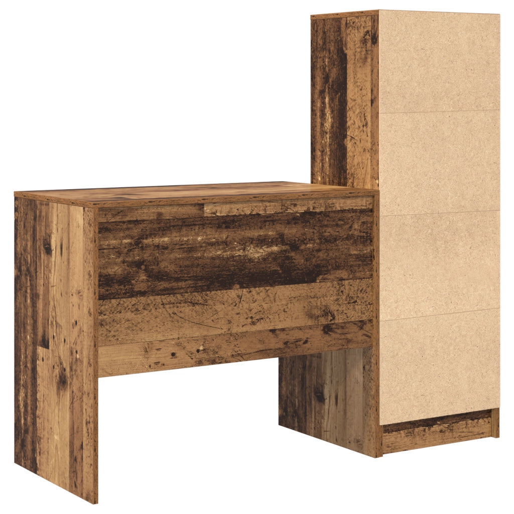 Scrivania con Storage Legno Antico Legno Ingegnerizzato